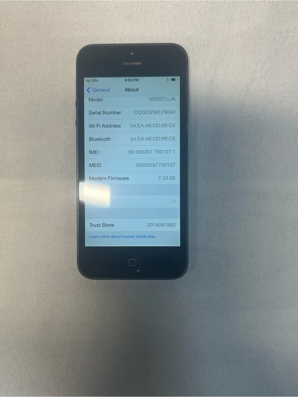 Apple iPhone 5 16GB Black/Slate A1429 w/ Original Box - Excellent Condition